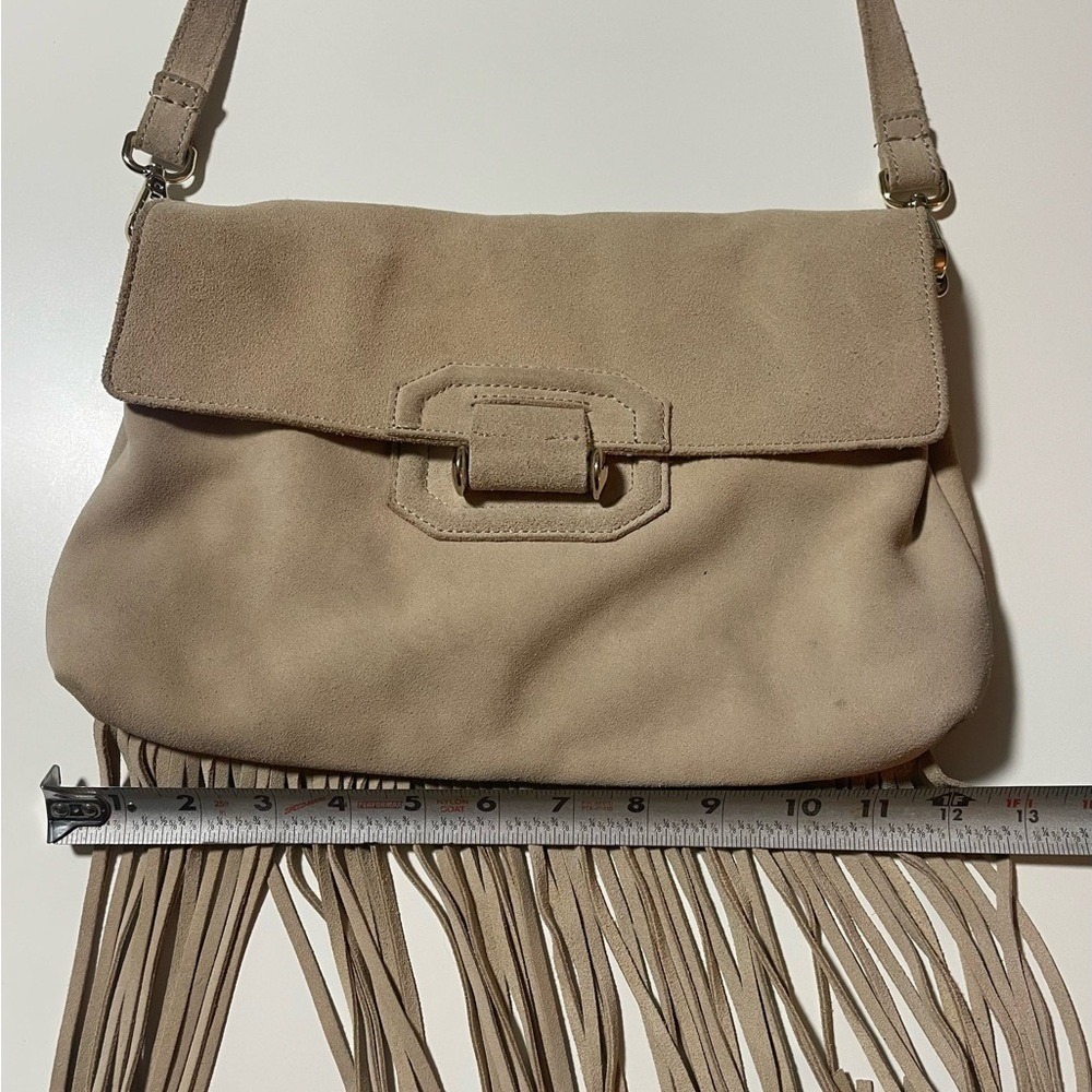 The Limited Beige Fringe Shoulder Bag - Picture 7 of 8